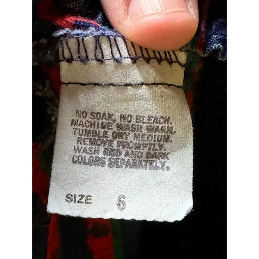 Vintage Oshkosh B’Gosh girls 6 denim pants red hearts USA made 100% cotton sweet